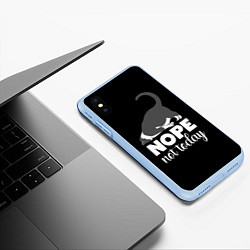 Чехол iPhone XS Max матовый Nope not today, цвет: 3D-голубой — фото 2