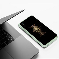 Чехол iPhone XS Max матовый Ассасинорум, цвет: 3D-салатовый — фото 2