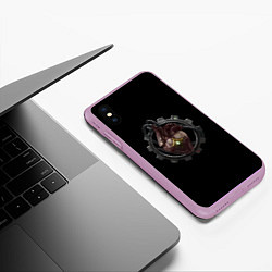 Чехол iPhone XS Max матовый Сердце механикус стимпанк, цвет: 3D-сиреневый — фото 2