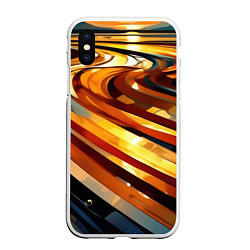 Чехол iPhone XS Max матовый Абстрактная дорога, цвет: 3D-белый