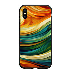 Чехол iPhone XS Max матовый Абстракция с солнцем, цвет: 3D-черный