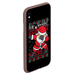 Чехол iPhone XS Max матовый Португальский Санта Клаус, цвет: 3D-коричневый — фото 2