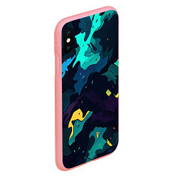 Чехол iPhone XS Max матовый Акватический камуфляж, цвет: 3D-баблгам — фото 2