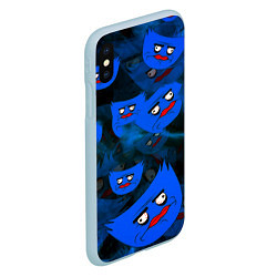 Чехол iPhone XS Max матовый Huggy Wuggy topgames, цвет: 3D-голубой — фото 2