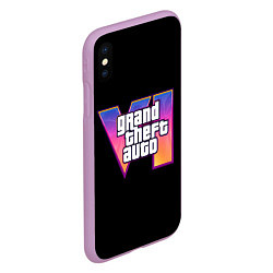 Чехол iPhone XS Max матовый Grand Theft Auto 6, цвет: 3D-сиреневый — фото 2