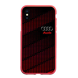 Чехол iPhone XS Max матовый Audi sportdot, цвет: 3D-красный