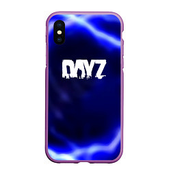 Чехол iPhone XS Max матовый Dayz strom gradient, цвет: 3D-фиолетовый