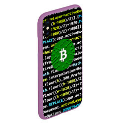 Чехол iPhone XS Max матовый Bitcoin сатоши, цвет: 3D-фиолетовый — фото 2