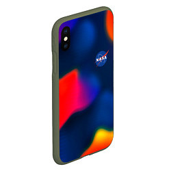 Чехол iPhone XS Max матовый Nasa gradient sportcolor, цвет: 3D-темно-зеленый — фото 2