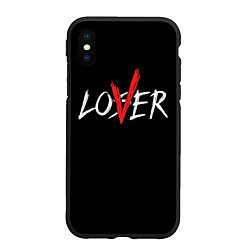 Чехол iPhone XS Max матовый Lover loser, цвет: 3D-черный