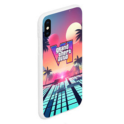 Чехол iPhone XS Max матовый Gta 6 retro style, цвет: 3D-белый — фото 2