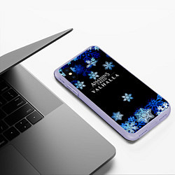 Чехол iPhone XS Max матовый Assasins creed winter is coming, цвет: 3D-светло-сиреневый — фото 2
