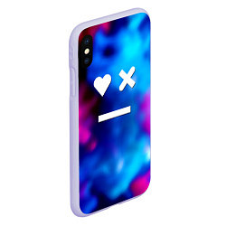 Чехол iPhone XS Max матовый Love death and robots serial gradient, цвет: 3D-светло-сиреневый — фото 2