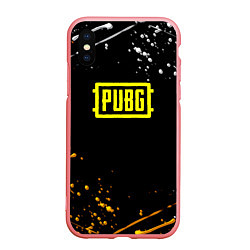 Чехол iPhone XS Max матовый PUBG краски поля боя, цвет: 3D-баблгам