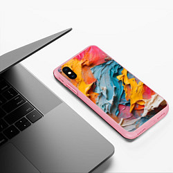 Чехол iPhone XS Max матовый Абстрактная живопись акрилом, цвет: 3D-баблгам — фото 2