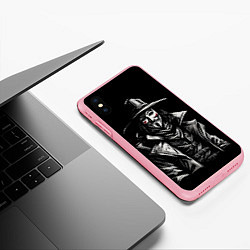 Чехол iPhone XS Max матовый Гай фокс на чёрном фоне, цвет: 3D-баблгам — фото 2