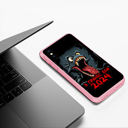 Чехол iPhone XS Max матовый Я принес вам 2024, цвет: 3D-баблгам — фото 2