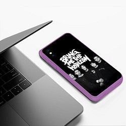 Чехол iPhone XS Max матовый Bring me the horizon - group, цвет: 3D-фиолетовый — фото 2