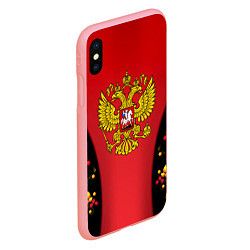 Чехол iPhone XS Max матовый Герб РФ хохлома стиль, цвет: 3D-баблгам — фото 2