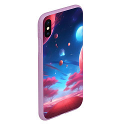 Чехол iPhone XS Max матовый Красный лес, цвет: 3D-сиреневый — фото 2