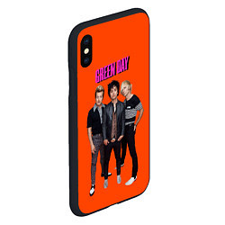 Чехол iPhone XS Max матовый Green Day trio, цвет: 3D-черный — фото 2