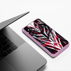 Чехол iPhone XS Max матовый Красный адский доспех, цвет: 3D-сиреневый — фото 2