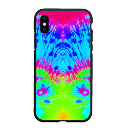 Чехол iPhone XS Max матовый Tie-Dye abstraction, цвет: 3D-черный