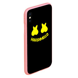 Чехол iPhone XS Max матовый Christopher Comstock yellow logo, цвет: 3D-баблгам — фото 2