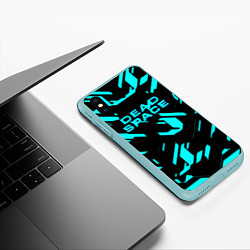 Чехол iPhone XS Max матовый Dead space айзек стиль неоновая броня, цвет: 3D-мятный — фото 2