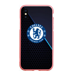 Чехол iPhone XS Max матовый Chelsea carbon sport, цвет: 3D-баблгам