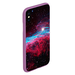 Чехол iPhone XS Max матовый Uy scuti star - neon space, цвет: 3D-фиолетовый — фото 2