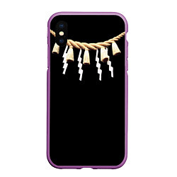 Чехол iPhone XS Max матовый Симэнава, цвет: 3D-фиолетовый