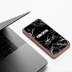 Чехол iPhone XS Max матовый Farcry ночь деревья гейм, цвет: 3D-коричневый — фото 2