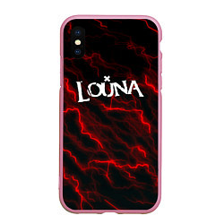 Чехол iPhone XS Max матовый Louna storm рок группа, цвет: 3D-розовый