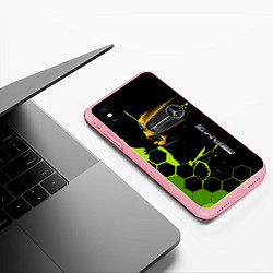 Чехол iPhone XS Max матовый Мерседес AMG тёмный, цвет: 3D-баблгам — фото 2