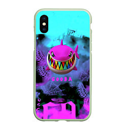 Чехол iPhone XS Max матовый 6ix9ine neon, цвет: 3D-салатовый