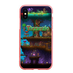 Чехол iPhone XS Max матовый Terraria big tree, цвет: 3D-баблгам