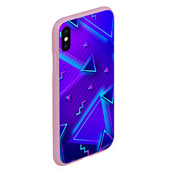 Чехол iPhone XS Max матовый Neon Pattern colored, цвет: 3D-розовый — фото 2