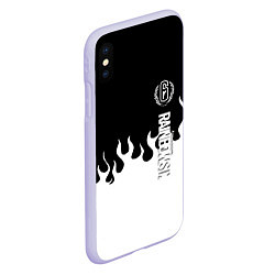 Чехол iPhone XS Max матовый Tom Clancy raimbow six fire, цвет: 3D-светло-сиреневый — фото 2