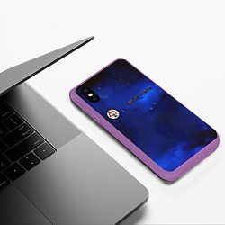 Чехол iPhone XS Max матовый Metro 2033 космос, цвет: 3D-фиолетовый — фото 2