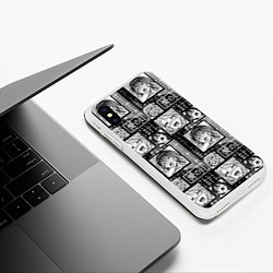 Чехол iPhone XS Max матовый Ahegao cartoon, цвет: 3D-белый — фото 2