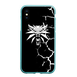 Чехол iPhone XS Max матовый The witcher текстура, цвет: 3D-мятный