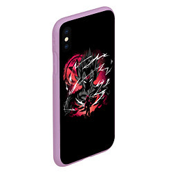 Чехол iPhone XS Max матовый Dragon Ball - Vegeta, цвет: 3D-сиреневый — фото 2