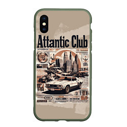 Чехол iPhone XS Max матовый Attantic club, цвет: 3D-темно-зеленый