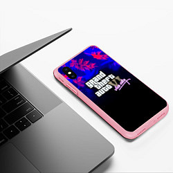 Чехол iPhone XS Max матовый GTA vice city tropic game, цвет: 3D-баблгам — фото 2