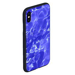 Чехол iPhone XS Max матовый Синяя вода текстура, цвет: 3D-черный — фото 2