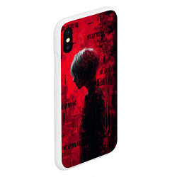 Чехол iPhone XS Max матовый Kaneki Ken - Tokyo Ghoul, цвет: 3D-белый — фото 2