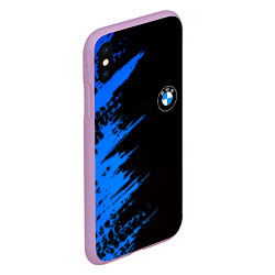Чехол iPhone XS Max матовый BMW краски синие, цвет: 3D-сиреневый — фото 2