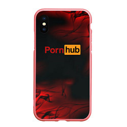 Чехол iPhone XS Max матовый Porn hub fire, цвет: 3D-баблгам