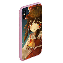 Чехол iPhone XS Max матовый Touhou Project Рейму fight, цвет: 3D-розовый — фото 2